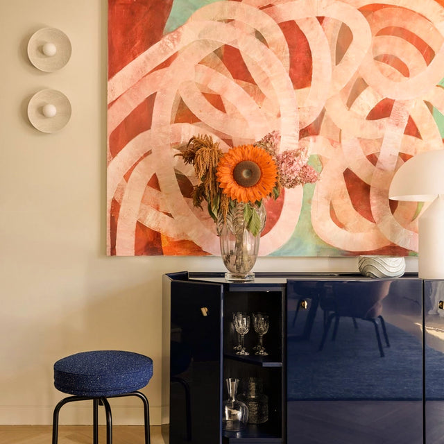 10.63″ Sunflower Faux Flower Indoor Outdoor Decor In The Glass Vase On The Shelf 091039