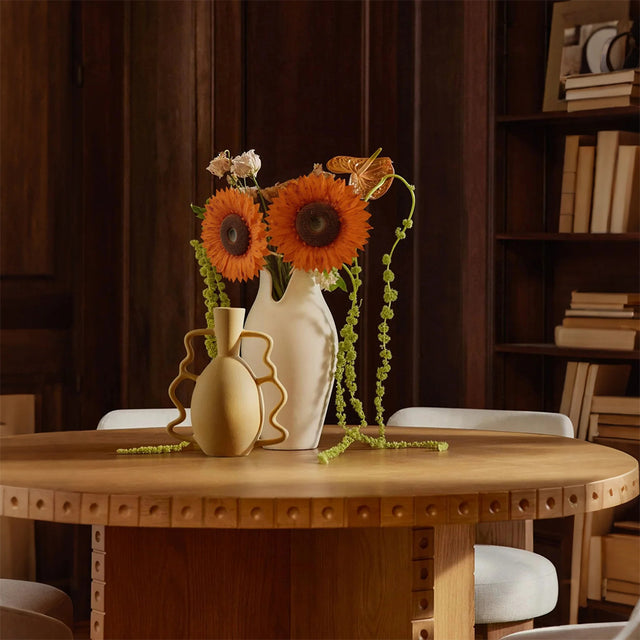 10.63″ Sunflower Faux Flower Indoor Outdoor Decor In The Irregular Shaped Vase 091039