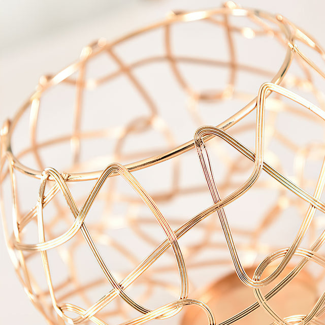 3 piece gold hollow out iron candle holder set details