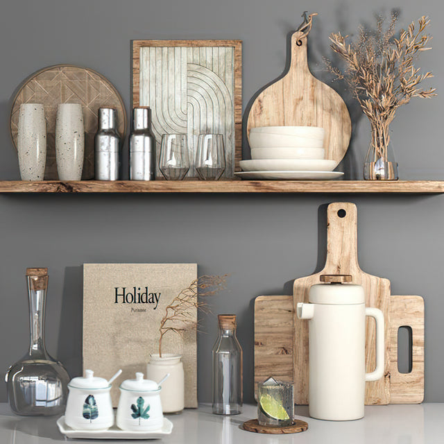 3 piece plant ceramic seasoning jar set in the kitchen