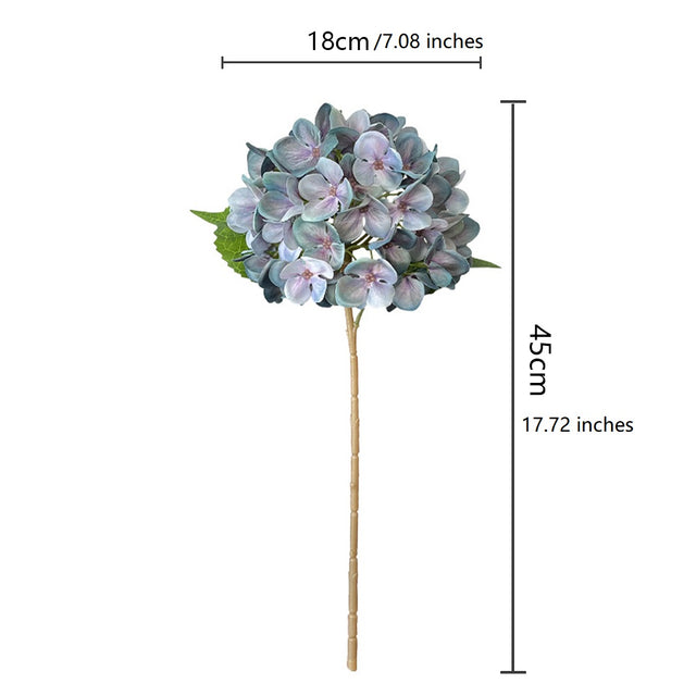 54-Petal Artificial Hydrangea Bouquet sizechart