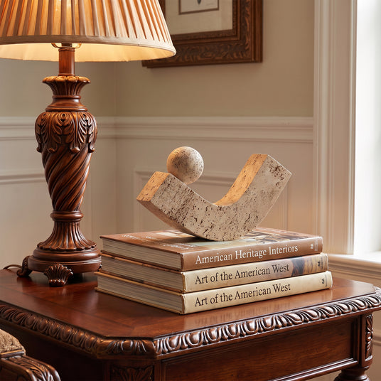 Abstract Arch Sculpture On Vintage Table