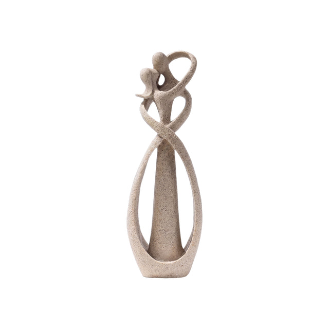 Abstract Couple Intertwined Resin Sculpture