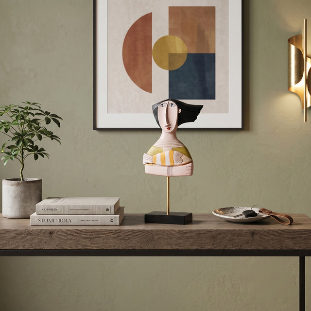 Abstract Woman Sculpture On Console Table