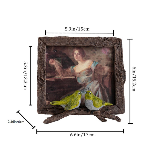 American-vintage-resin-bird-themed-picture-frame-size-0609