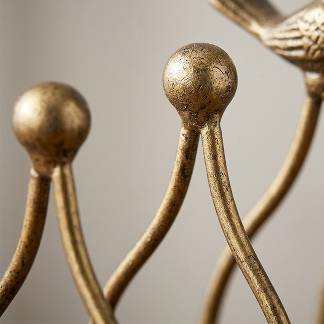 Antique Gold Ball Finial Close Up