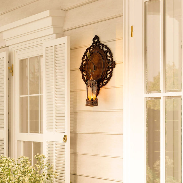 Antique Style Wooden Wall Art Classic French Wood Carving Decor Besides The White Blinds 090807