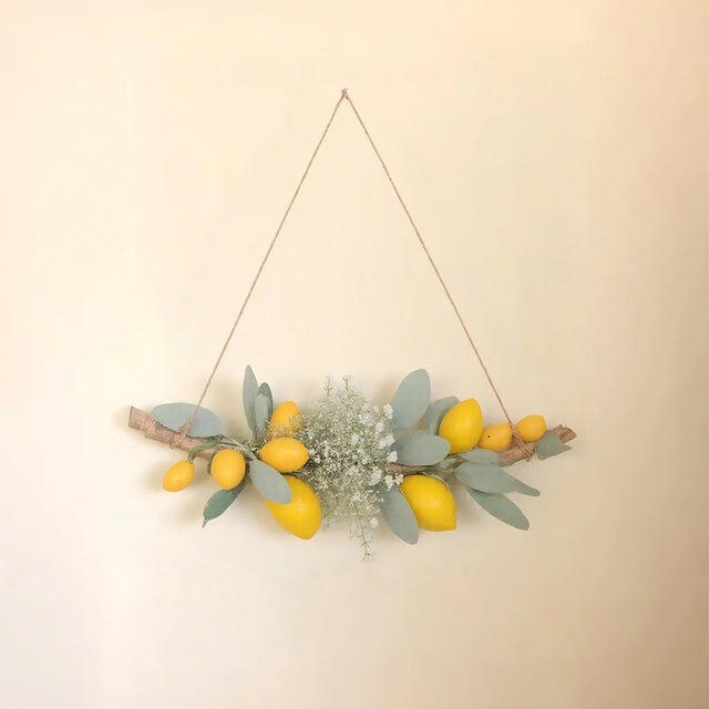 Artificial Hanging Lemon Branch on wall