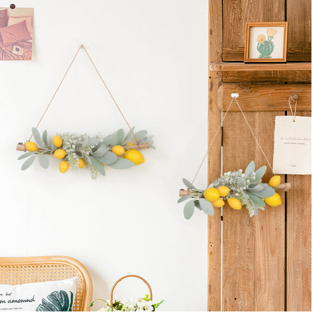 Artificial Hanging Lemon Branch on wall