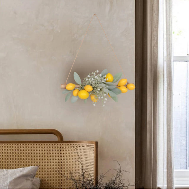 Artificial Hanging Lemon Branch on wall