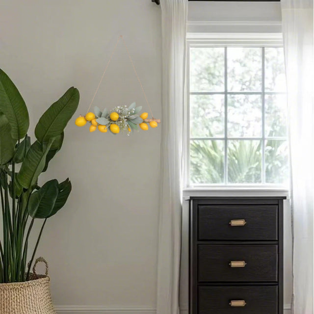 Artificial Hanging Lemon Branch on wall