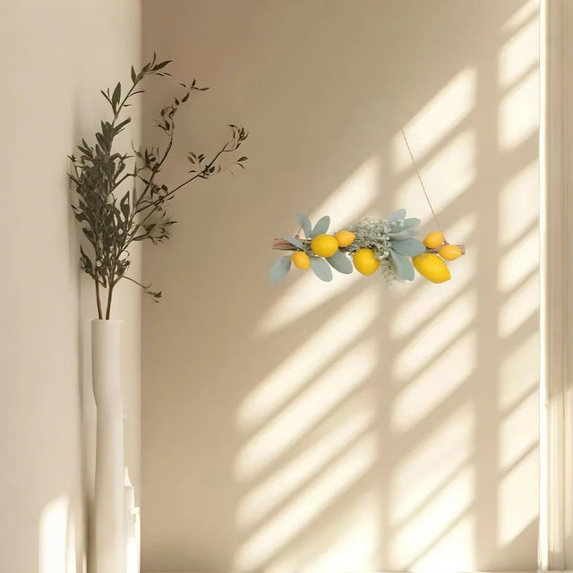 Artificial Hanging Lemon Branch on wall