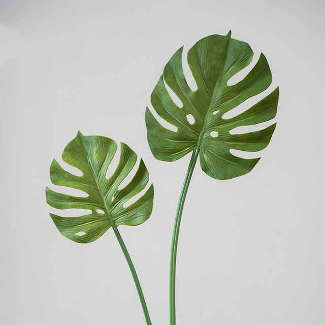 artificial monstera leaves