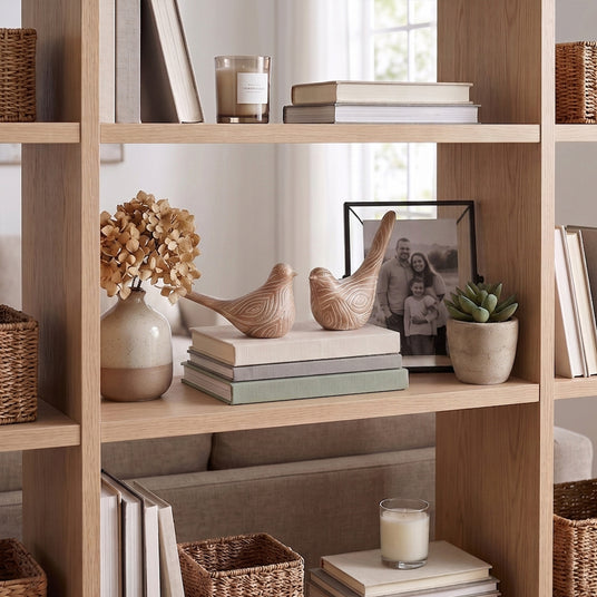 Bird Set On Modern Shelf