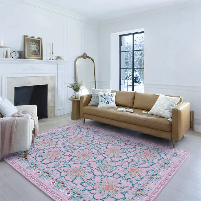 Bohemian Style Washable Rug Plush Faux Wool Carpet Under The White Sofa 090527