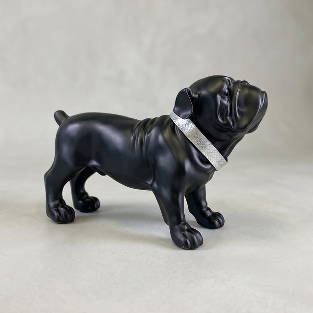Matte Black French Bulldog Statue, Resin Dog Sculpture & Animal Figurine — Housewarming Gift for Dog Lovers, Shelf, Mantel & Desk Decor