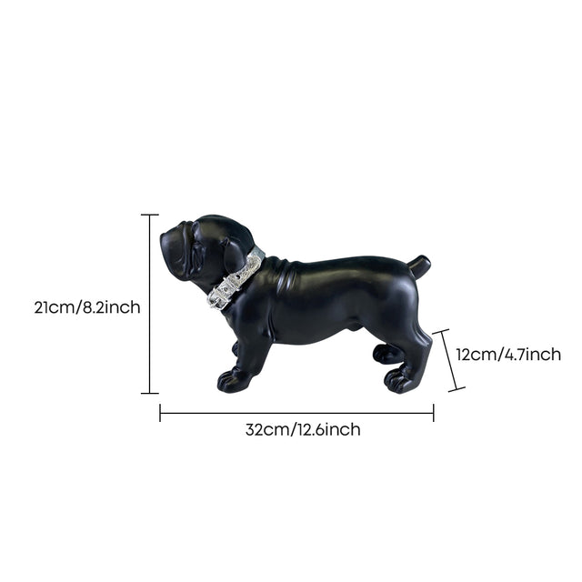 Matte Black French Bulldog Statue, Resin Dog Sculpture & Animal Figurine — Housewarming Gift for Dog Lovers, Shelf, Mantel & Desk Decor