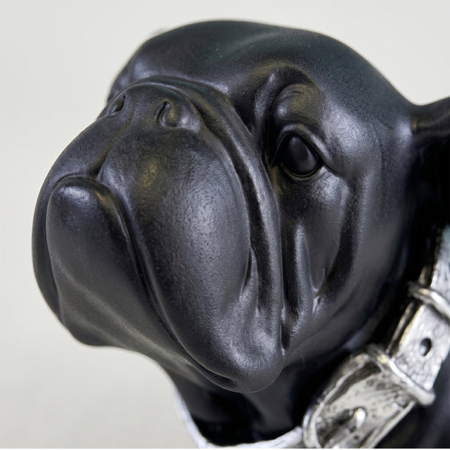 Matte Black French Bulldog Statue, Resin Dog Sculpture & Animal Figurine — Housewarming Gift for Dog Lovers, Shelf, Mantel & Desk Decor