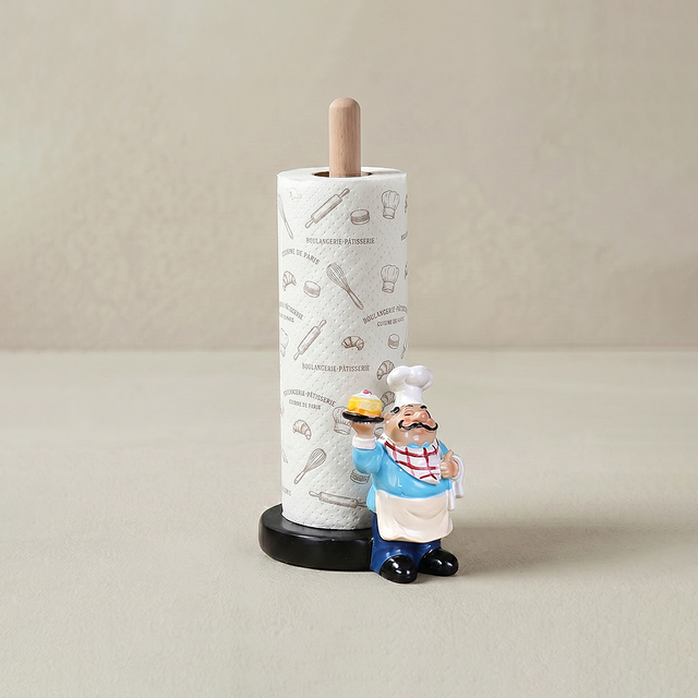 Chef figurine paper towel holder