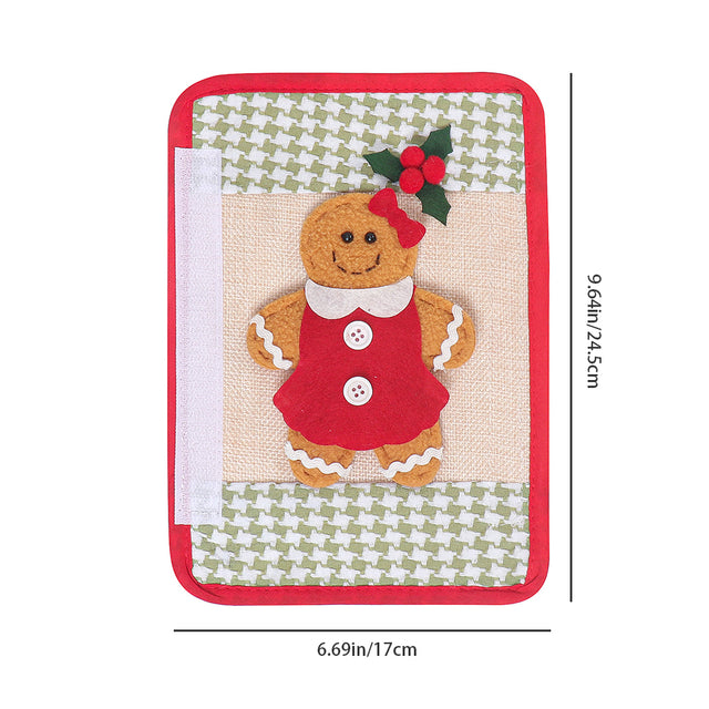 Christmas Gingerbread Man Handle Covers Set Size Chart 081440