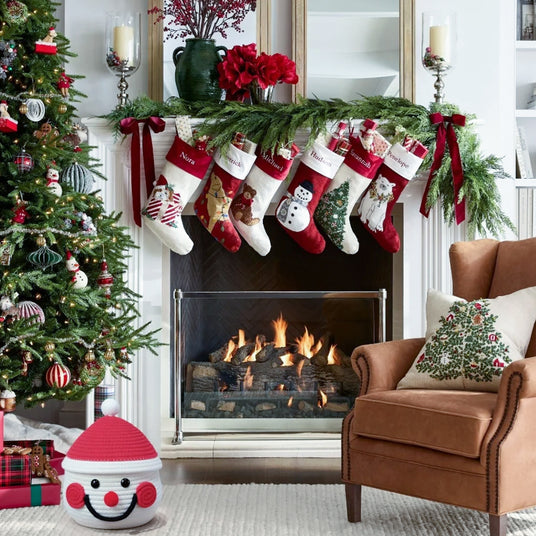 Christmas Snowman Woven Storage Baskets Cotton Rope Desktop Organizer Besides The Christmas Tree 090430