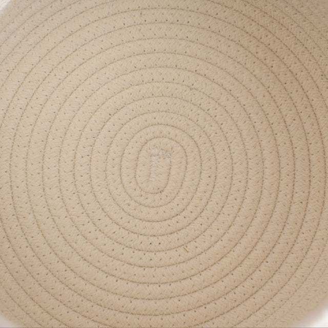 Christmas Snowman Woven Storage Baskets Cotton Rope Desktop Organizer Details 1 090430