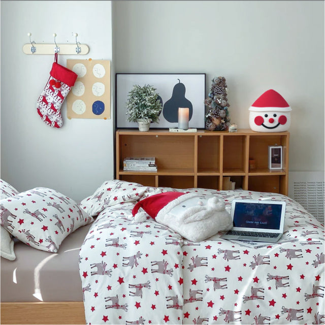 Christmas Snowman Woven Storage Baskets Cotton Rope Desktop Organizer On The Shelf 090430