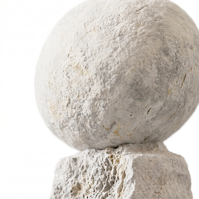 Closeupround head stone statue top
