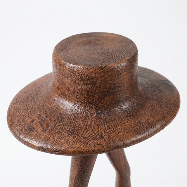 Closeup textured wide brim hat top