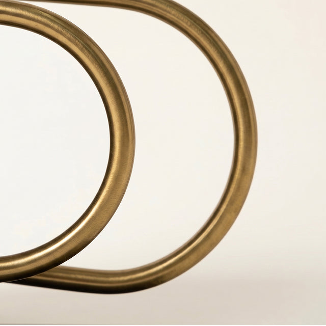 Curved- brass tube trumpet side detail