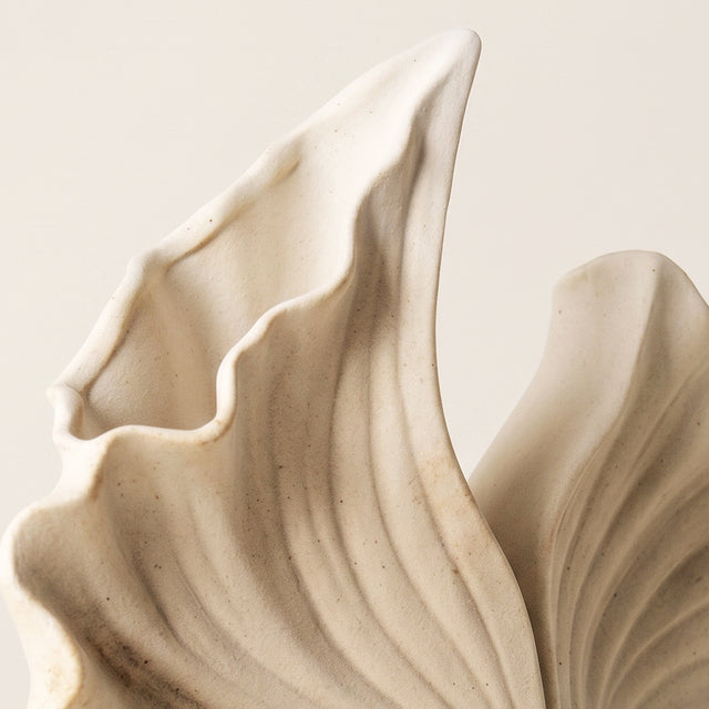 Curved vase closeup shot
