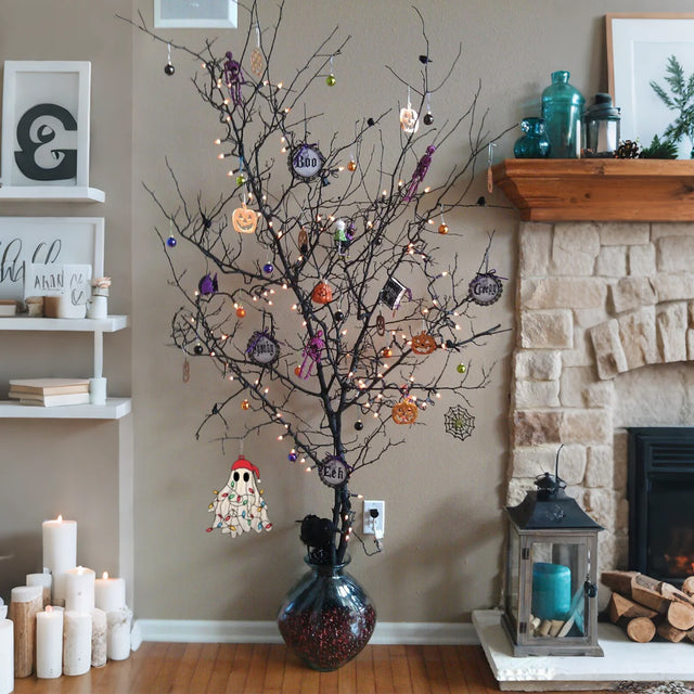 Cute Halloween Ghost Acrylic Home Hanging Decor In The Living Room 081123