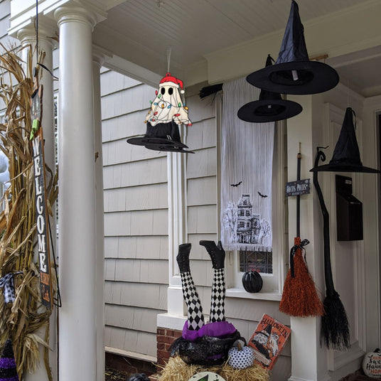 Cute Halloween Ghost Acrylic Home Hanging Decor Outside The Door 081123
