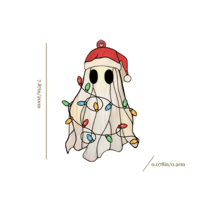 Cute Halloween Ghost Acrylic Home Hanging Decor Size Chart 081123