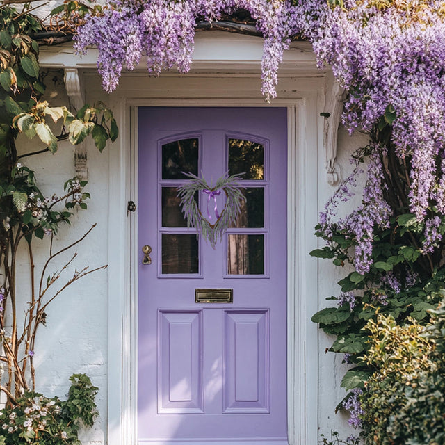 Decorative Heart Lavender Wreath Wall Door Hanger Outdoor