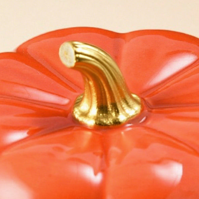 Double Eared Pumpkin with Lid Home Ceramic Baking Bowl Details 1 081235