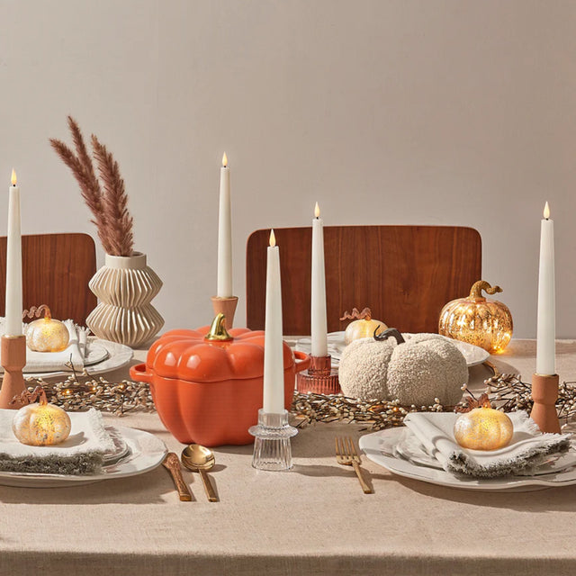 Double Eared Pumpkin with Lid Home Ceramic Baking Bowl In The Dining Room 081235