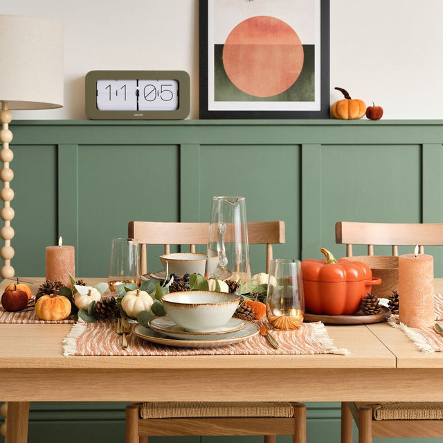 Double Eared Pumpkin with Lid Home Ceramic Baking Bowl On The Stand 081235