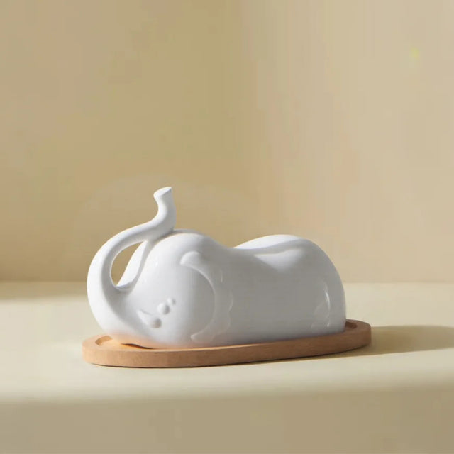 Elephant butter dish main