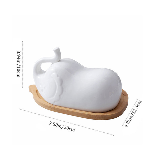 Elephant butter dish sizechart