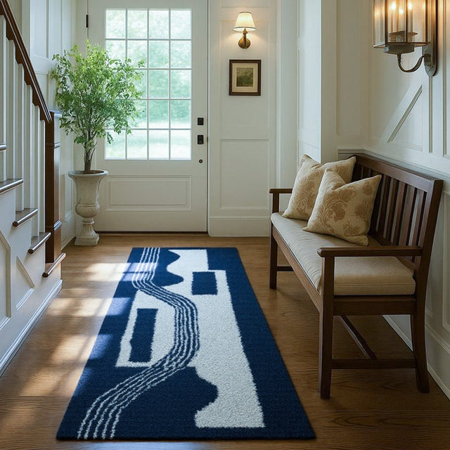 Flocked Velvet Rug Foldable Machine Washable Carpet Besides The Staircase 090431