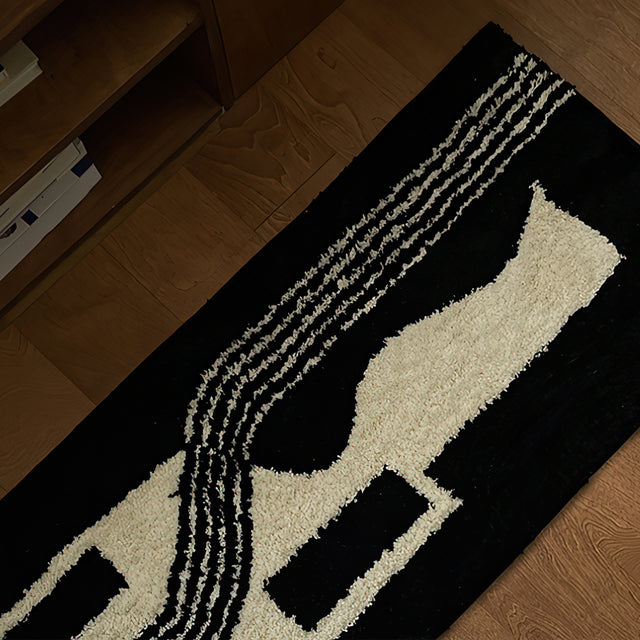 Flocked Velvet Rug Foldable Machine Washable Carpet Details 3 090431