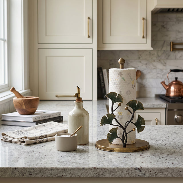 Ginkgo Holder On White Marble Counter