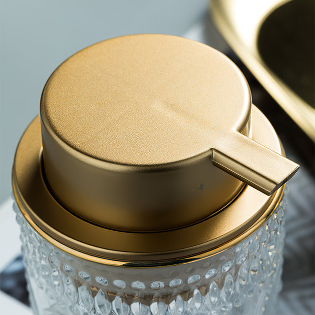 Glass Bathroom Dispenser Set details