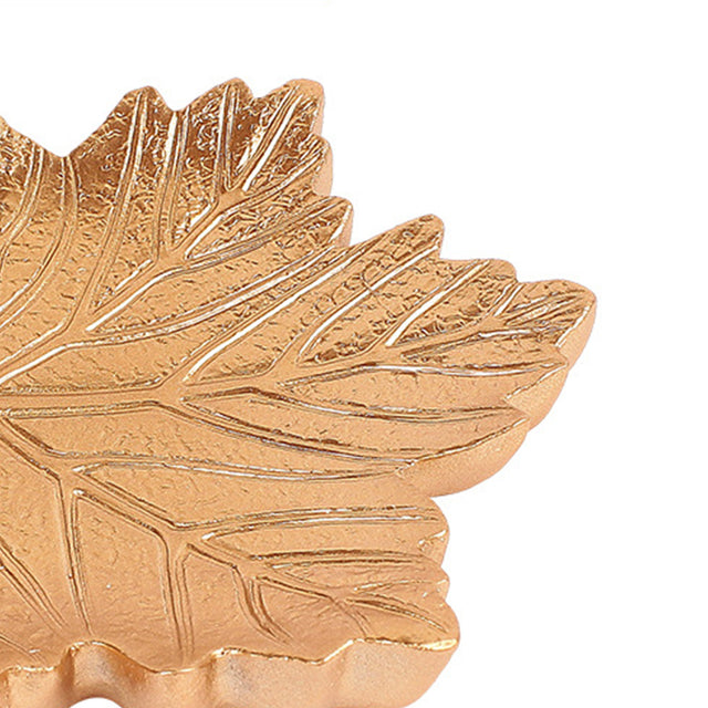 Gold Maple Leaf Resin Tray, Muti-Functional Jewelry Holder Detail