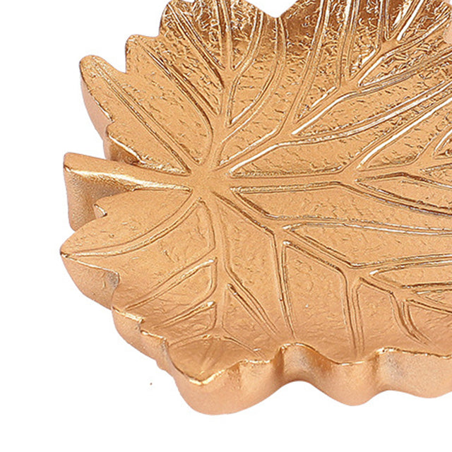 Gold Maple Leaf Resin Tray, Muti-Functional Jewelry Holder Detail