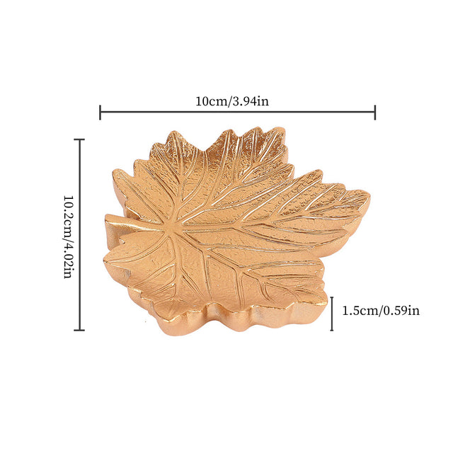 Gold Maple Leaf Resin Tray, Muti-Functional Jewelry Holder Size Chart