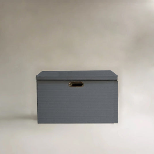 Gray Foldable PP Storage Bins Washable Organizer Box with Lid 0905262