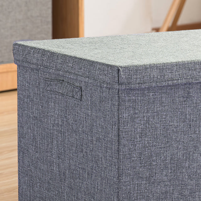 Gray Foldable PP Storage Bins Washable Organizer Box with Lid Details 1 0905262