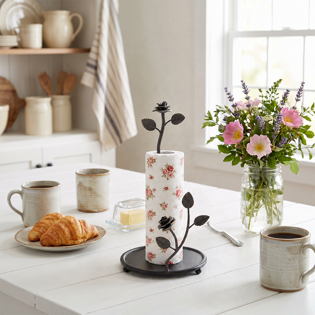 Gray Rose Holder With Morning Coffee